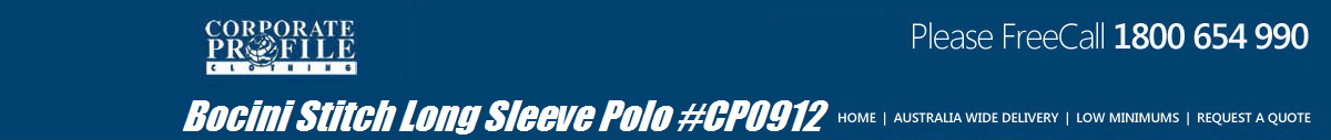Bocini Stitch Long Sleeve Polo #CP0912
