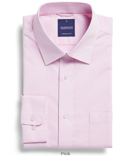 Square Dobby Premium Corporate Shirt #1251L #PINK With Logo Service