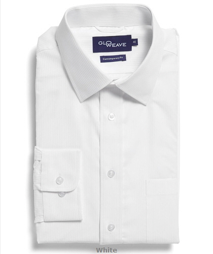 Square Dobby Premium Corporate Shirt #1251L #WHTE With Logo Service