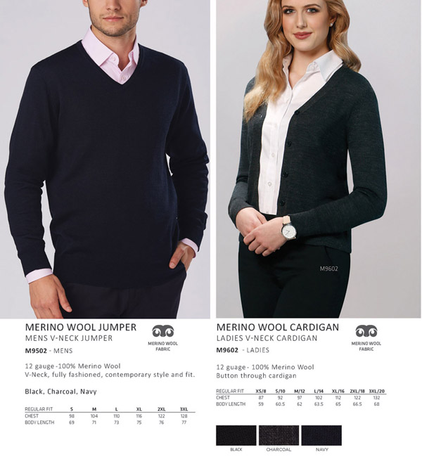Mens V Neck Pullover Jumper, Benchmark 100% Merino Wool #M9502 with logo service. Available Black, Navy and Charcoal. Sizes SM-3XL. Quality 12 Gauge, v-neck fully fashioned contemporary style and fit. For details please contact Corporate Profile Clothing on Freecall 1800 654 990 