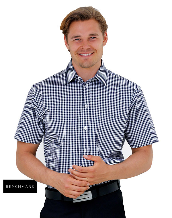 These outstanding Check Shirts #M7300S are available in Navy/White, Red/White, Black/White. Mens with Chest pocket, pearl buttons. Long and Short Sleeve and matching Womens. Corporate Sales FreeCall 1800 654 990