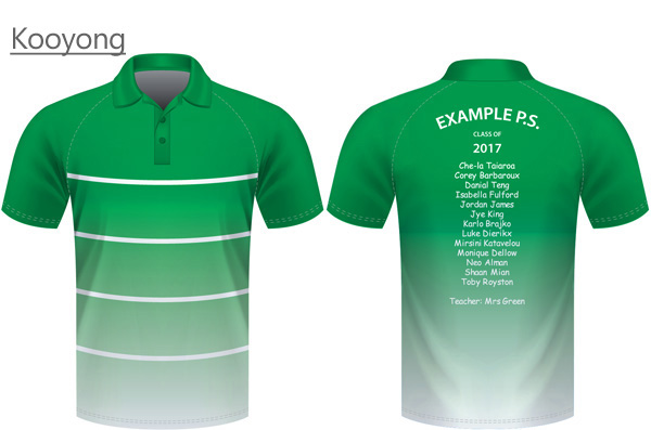 School-Polo-Shirts-#Kooyong-School-Custom-Order-Green-White-With-School-and-Names-600px