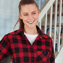 Flannel check shirts Charcoal/White, Black/Red, Black/Charcoal, Navy/Blue #WT11. Sizes 2XS, XS, SM-3XL and 5XL. Snap button front closure, esay fit, double brushed fabric. Excellent logo embroidery service. Corporate Profile Clothing, FreeCall 1800 654 990