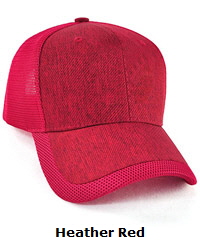 Inspect a Sample of Premium Red Heathered Sports Cap #AH159 With Top Quality Logo Service...sporty, modern headwear for Clubs and Teams, Grey, Marble, Navy, Red, Royal, Black. Features comfortable mesh, Plastic Double Snap Back Adjustor, One Size will Fit Most Adults and Kids. Sales enquiry FreeCall 1800 654 990.