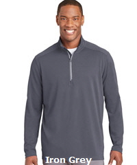 Sport Wick Textured 1-4 Zip Pullover #ST860 Iron GRY With Logo Service 200px
