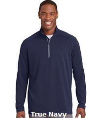 Sport Wick Textured 1-4 Zip Pullover #ST860 Navy With Logo Service 200px