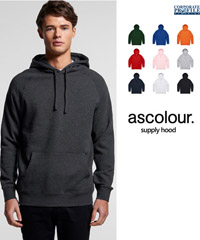 AS Colour Pullover Hoodie 5101 with print or logo embroidery service available in Grey Marle, Black, Navy, White, Orange, Red, Forest Green, Bright Royal, Asphalt Marle. Sizes XS-3XL. Mid weight, 290 GSM, 80% cotton 20% polyester anti-pill fleece, Pullover hood, raglan sleeves, kangaroo pocket, lined hood, tonal drawcord, metal zip, hem & cuff 1x1 cuff ribbing, preshrunk to minimise shrinkage. For details on Sizes and Logo Service please FreeCall 1800 654 990