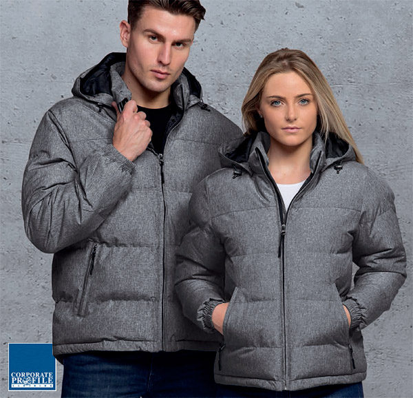 Fashion styled Corporate Casual Jacket with logo service. Grey Melange colour, water repellant, Rating 10,000, Size XXS-3XL and 5XL. Sales enquiry FreeCall 1800 654 990