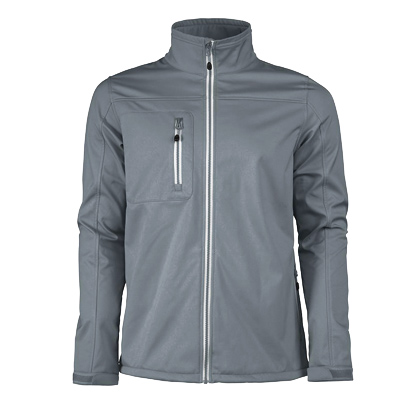 Vert-Soft-Shell-With-Contrast-Zipper-#VERT-Grey-With-Logo-Servi