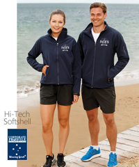 A popular mid price Jacket for Business and Sports Clubs..Winning Spirit Sport Jacket #JK23 and Ladies #JK24 with Logo Service. Available Black, Navy, Charcoal and White (Ladies White). Top notch performance and quality with Bonded Softshell material. Water/wind resistant. breathable, tough wearing, light micro fleece lining for comfortable warmth. The softshell fabric has 4 ways stretch (up-down, left and right)...you notice how comfortable the jacket is as soon as you put it on. Enquiries FreeCall 1800 654 990.