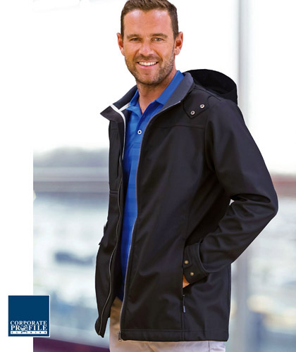 Long Jacket for Work with Logo Service, available Black, Navy and Silver. Mens and Ladies. Long Softshell Jacket, Bonded breathable, 3 Layer with natural Stretch. Waterproof 10,000mm, Windproof, Super Soft. Semi Fitted style. Ladies Size 8-22 and Mens S-3XL and 5XL. Corporate Profile Clothing FreeCall 1800 654 990
