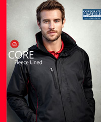 Black and Red Core Industry Jackets #J236ML with Logo Service. Showerproof Jacket, lined with microfleece for warmth. 5 colour combinations. Unisex sizes from XXS-5XL. The #J236ML is also popular with football and winter sports clubs. Biz Collection. Great Brand. Great Price. Corporate Profile Clothing  FreeCall 1800 654 990. 