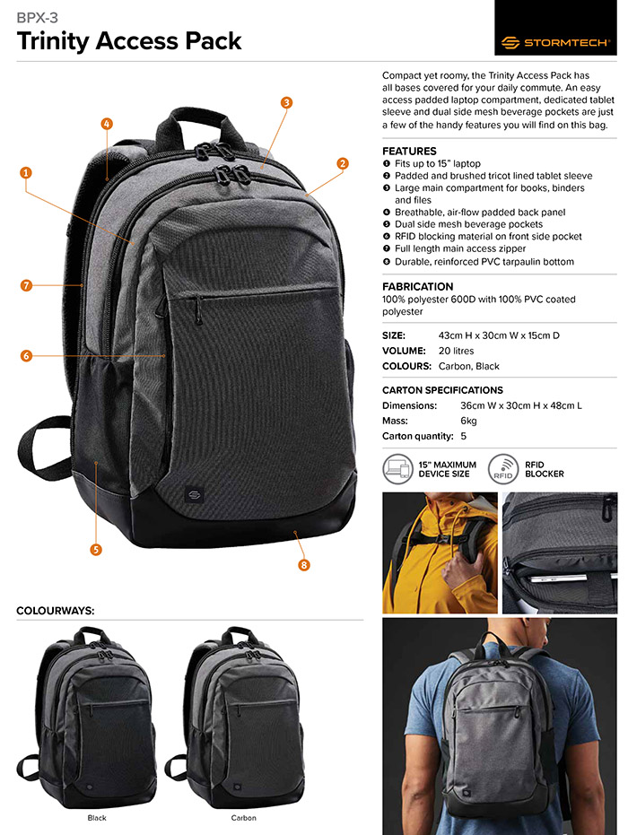 Corporate Backpack Mid Size BPX-3_Ready for Your Logo
