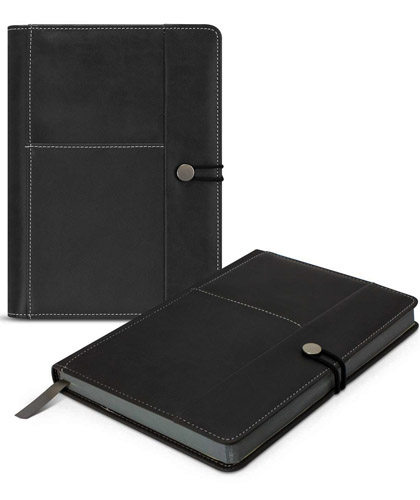 Melrose Note Book #113088 Black With Debossing Company Logo 420px