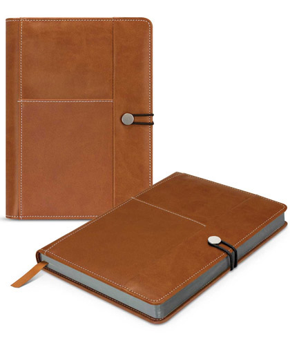 Melrose Note Book #113088 Brown With Debossing Company Logo 420px