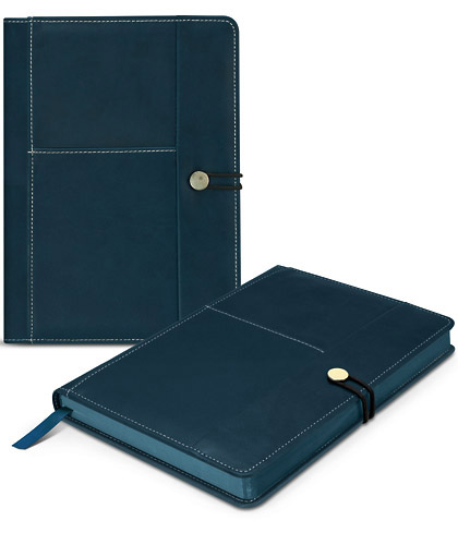 Melrose Note Book #113088 Navy With Debossing Company Logo 420px