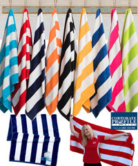 Round Beach Towels, Hawaiian Stripe Beach Towels, Havana Stripe Towels and Sport Towels With Logo Service. We can tailor towels to suit your budget and purpose as their are so many options available. Digitally printed Beach Towels are also available by indent with Low Minimum Order of 100 pcs