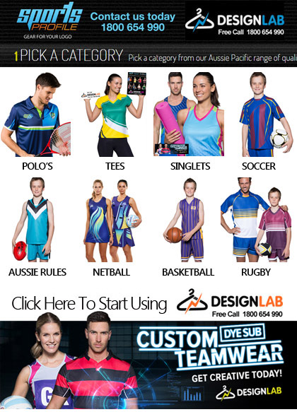 Click Here to Enter The Design Lab for Kids Sports Uniforms, T-Shirts, Training Singlets and Shorts. Our artist will help to design a uniform for you, freeCall 1800 654 990.