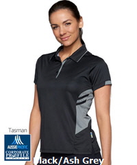 Tasman-Polo-#1311-Black-Grey-With-Logo-Service-#200px