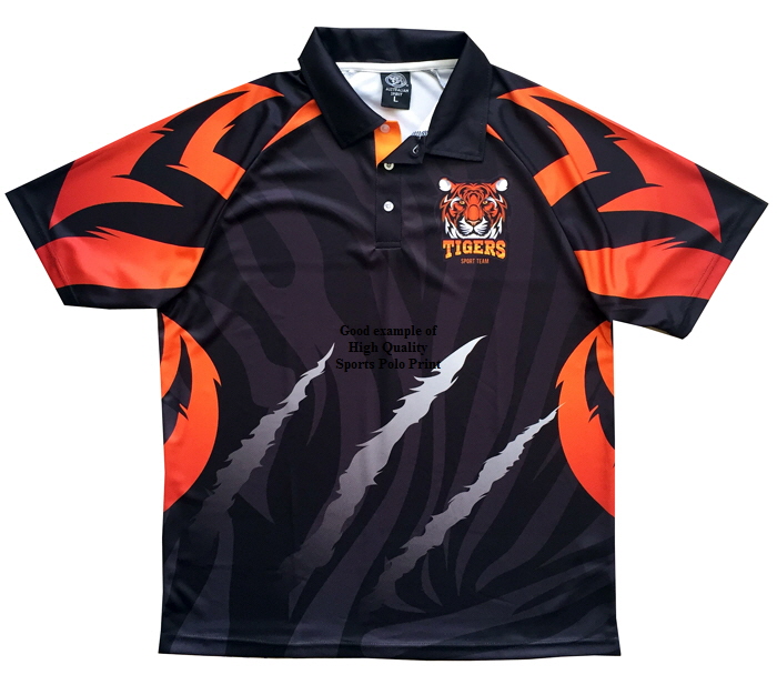 Sport Polo Shirt #K025 With All Over Print-Front View 700px