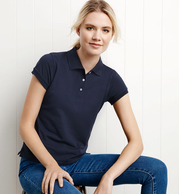 Cocktail Polo Navy #P2125 Ladies With Logo Service 600px