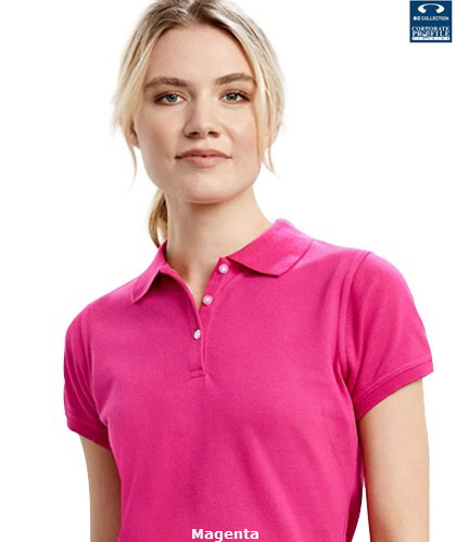 Summer Pink Polo colours include Cyan, Magenta, Orange, Yellow, Red, Black, Navy, White. Premium 210 mid-weight with Excellent UPF Rating. Mens SM-5XL, Ladies Size 6-24. Cool looks with logo embroidery or print service. Corporate Profile FreeCall 1800 654 990.