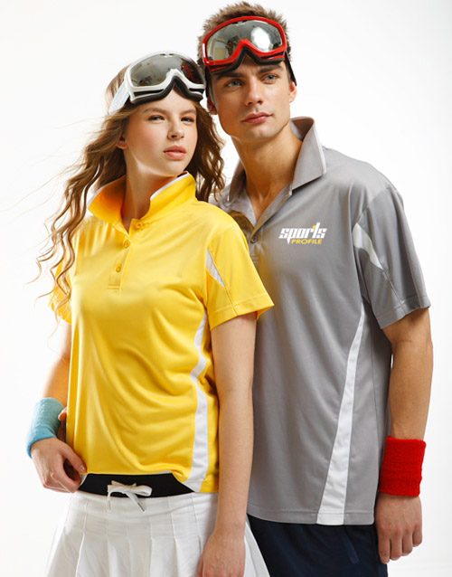 Yellow Polo shirts and logo service