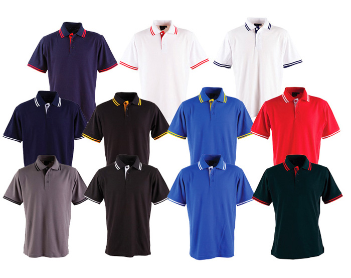 Winning Spirit True Dry Stripe Polo #PS35 Ladies #PS66 and Kids #PS65K With Logo Service. True Dry cotton blended pique is a quality fabric. 185gsm midweight 60% Cotton, 40% Polyester. Contrast tipping on the collar and cuffs, inside the button panel. 11 Colours. Kids Sizes 6K-14k. To inspect a Sample and for all the details please call Corporate Profile Clothing FreeCall 1800 654 990