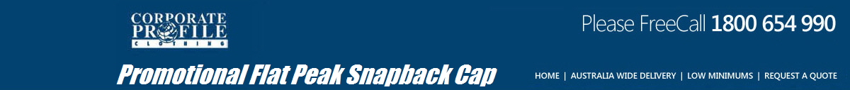 Promotional Flat Peak Snapback Cap