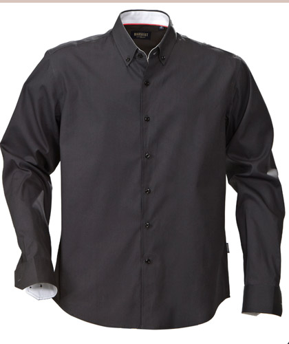 Charcoal Cotton Shirt with logo service