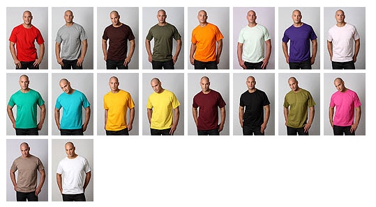 Surf Tee Range of Colours 700px