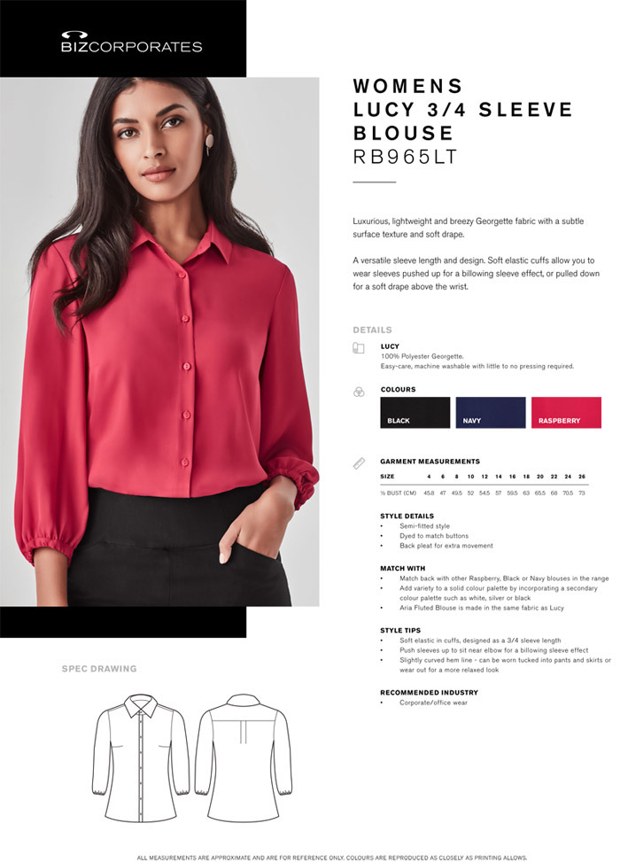 Womens Corporate Shirt Lucy #RB965 Biz For Business