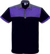 Workshop-Shirt-#S505MS-Black-Purple-With-Logo-Service