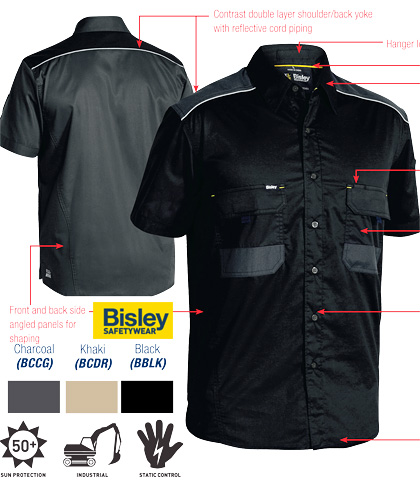Bisley-Industrial-Uniform-Shirts-#BS1133-With-Logo-Service