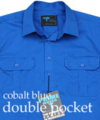 Cobalt Blue Short Sleeve Work Shirts