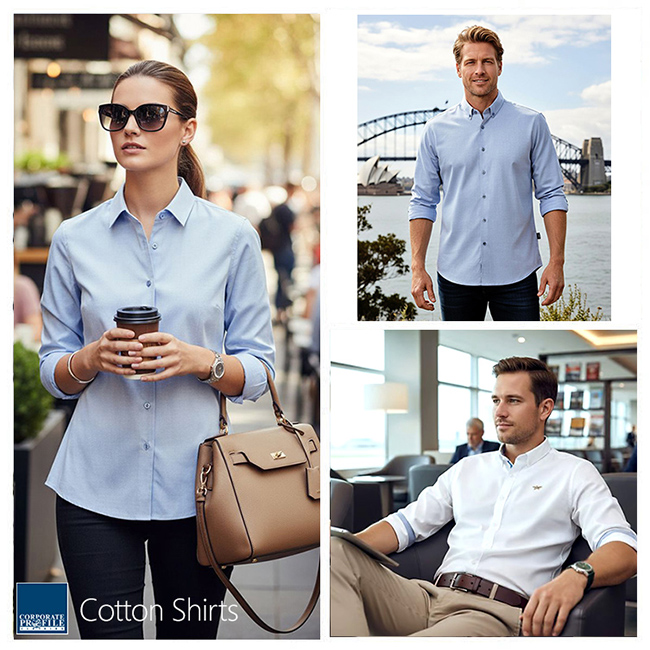 Corporate Cotton Shirt JH302S With Logo Service Collage 650px