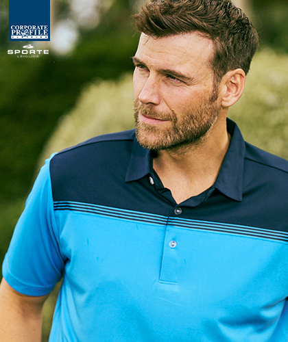 Premium Corporate Polo, Regatta Blue with Logo Service #T011 With thin contrast Stripes across the upper chest. Ladies Polo features a Zip. Luxurious summer appearance. Exceptional comfort. UPF Very Good. Professional when embroidered with yourbusiness logo. Five TEAM Colour Combo's. Corporate Profile Clothing FreeCall 1800 654 990