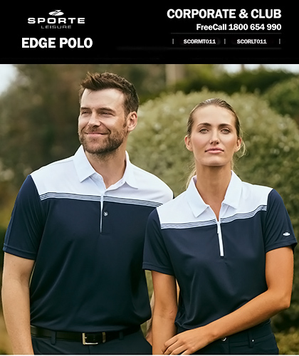 Premium Corporate Polo, Navy-White  #T011 With thin contrast Stripes across the upper chest. Ladies Polo features a Zip. Luxurious summer appearance. Exceptional comfort. UPF Very Good. Professional when embroidered with yourbusiness logo. Five TEAM Colour Combo's. Corporate Profile Clothing FreeCall 1800 654 990